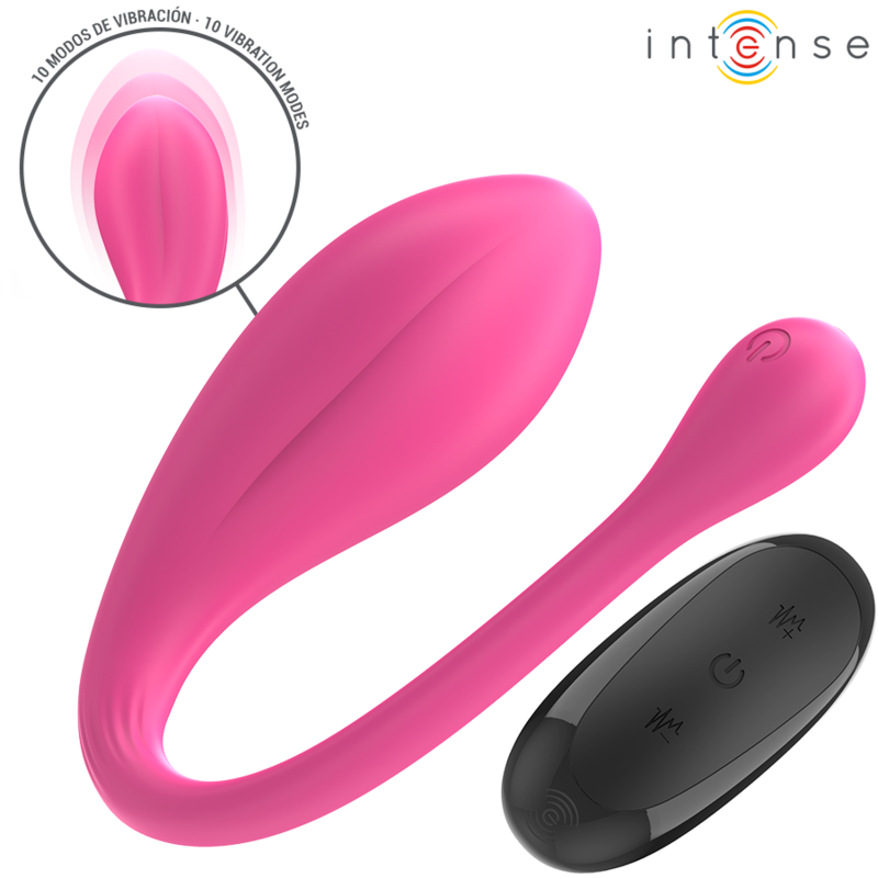 INTENSE - JANICE U VIBRATEUR À DOUBLE STIMULATION 10 VIBRATIONS ROSE TÉLÉCOMMANDE