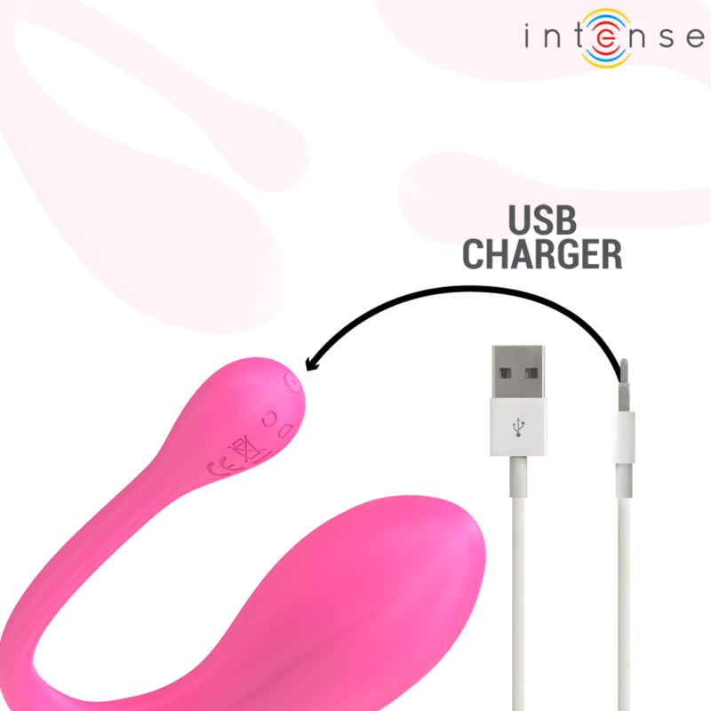 INTENSE - JANICE U VIBRATEUR À DOUBLE STIMULATION 10 VIBRATIONS ROSE TÉLÉCOMMANDE