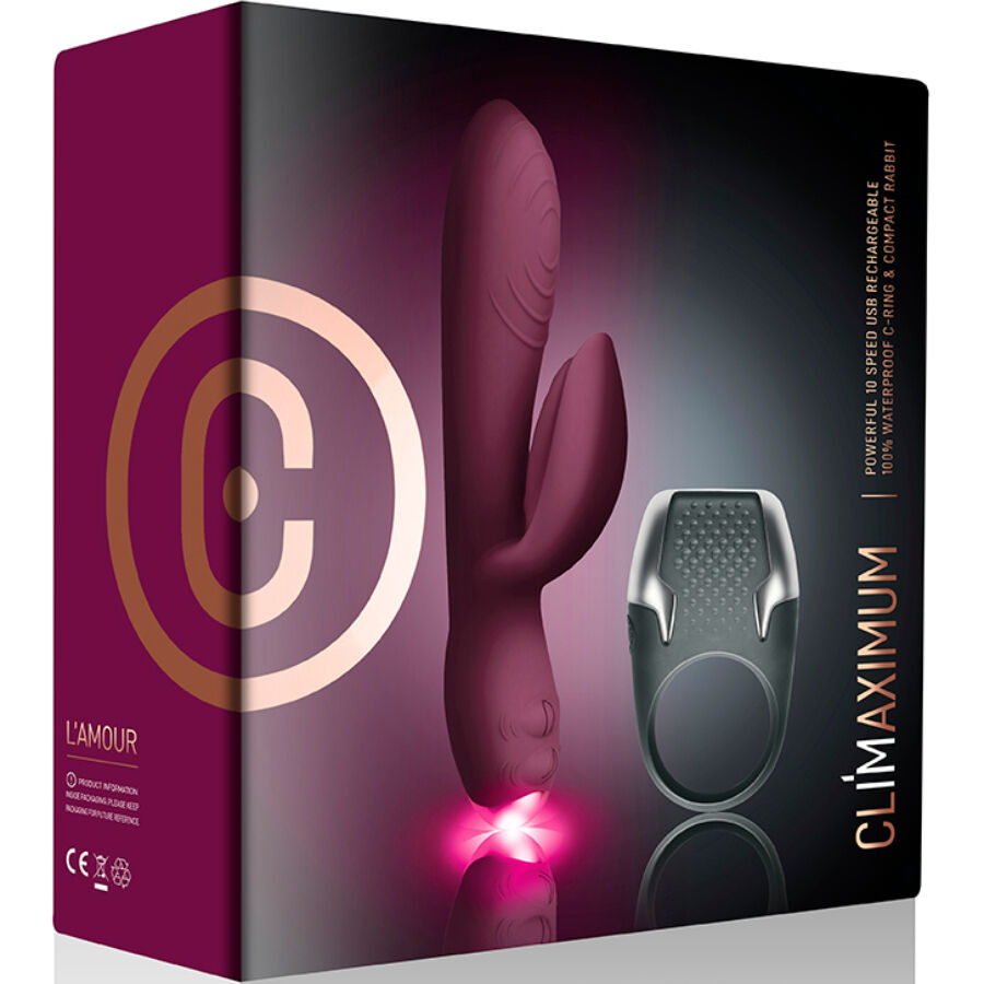 CLIMAXIMUM - LAMOUR RABBIT VIBRATOR KIT + LED COCK RING