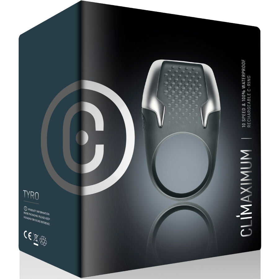 CLIMAXIMUM - ANNEAU PÉNIEN VIBRANT TYRO AVEC LUMIÈRES LED