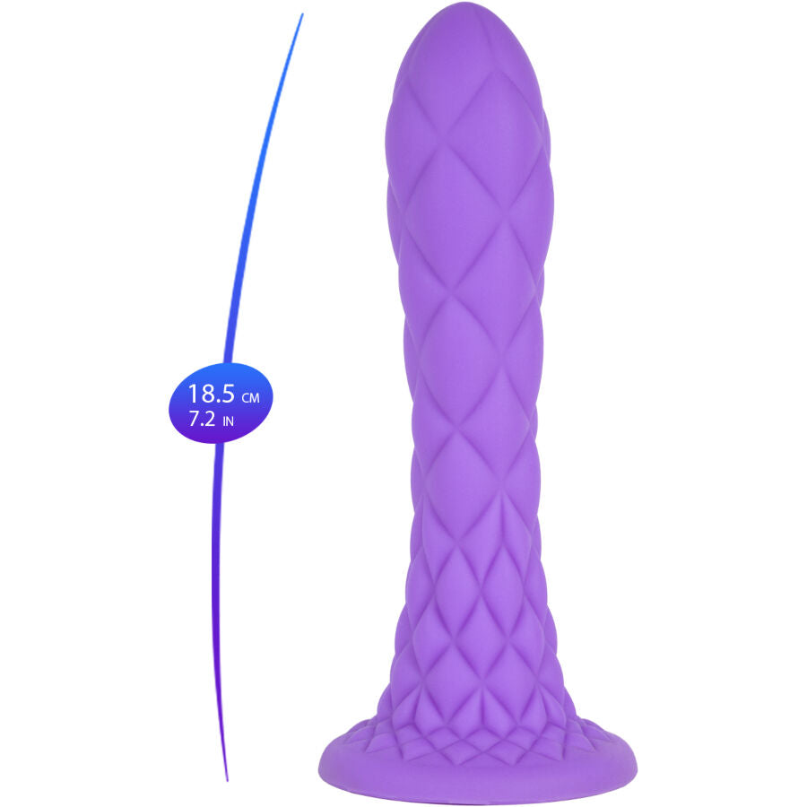 SILEXD - FANTASY DREAM DILDO THERMO-REACTIVE LIQUID SILICONE PURPLE 18.5 CM