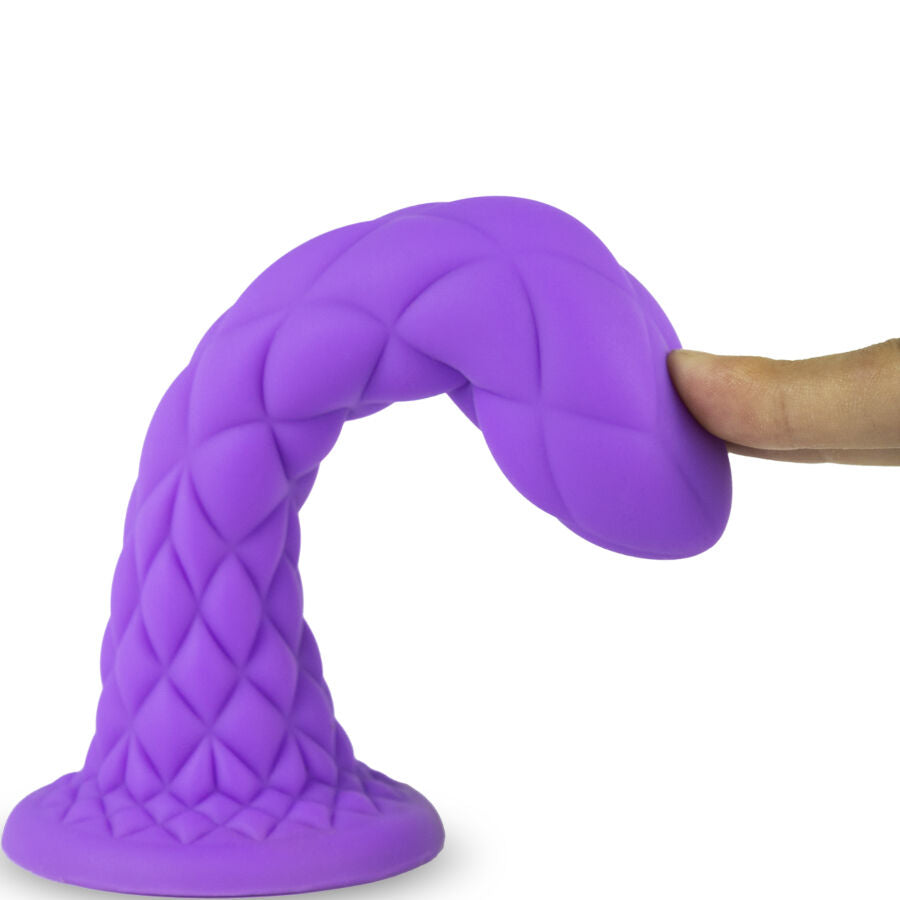 SILEXD - FANTASY DREAM DILDO THERMO-REACTIVE LIQUID SILICONE PURPLE 18.5 CM