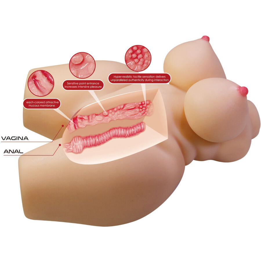CRAZY BULL - GRACE REALISTIC FEMALE TORSO VAGINA AND ANAL 7.5 KG