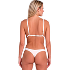 PASSION - ANUVERA REGGISENO + PERIZOMA BIANCO L/XL