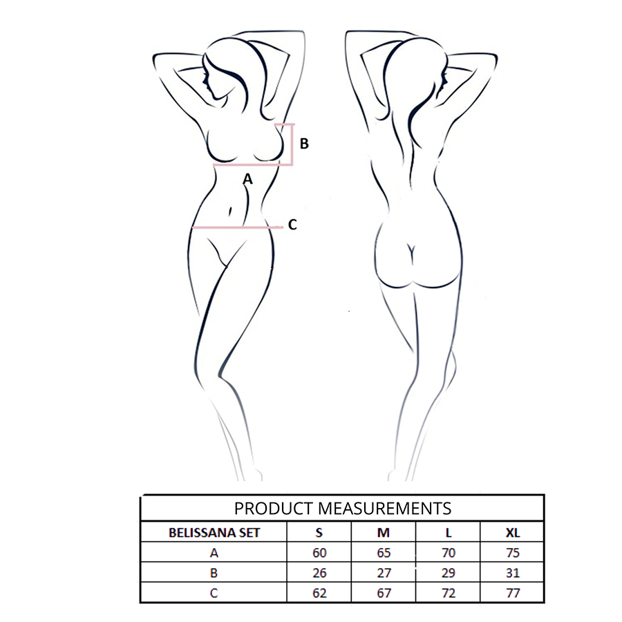 PASSION - BELISSANA BRA + THONG WHITE S/M