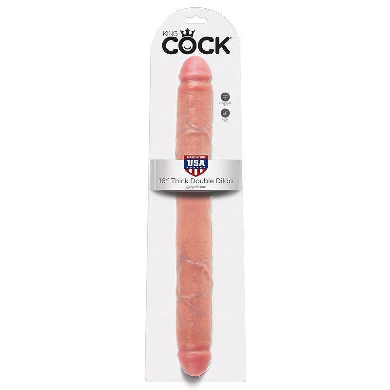 KING COCK - 40.6 CM THICK FLESH DOUBLE DILDO