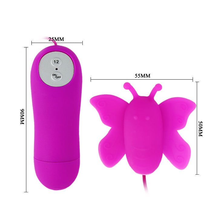 BAILE - LOVE EGGS STIMULATEUR CLITORIAL PAPILLON 12 VITESSES TÉLÉCOMMANDE LILAS