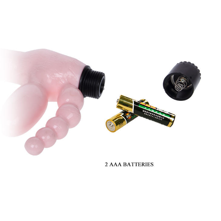 BAILE - Harnais sans corde en TPR avec vibration et stimulation anale 25,4 cm