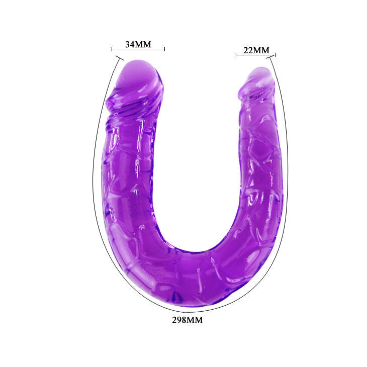 BAILE - FLEXIBLE LILAC JELLY DOUBLE DILDO