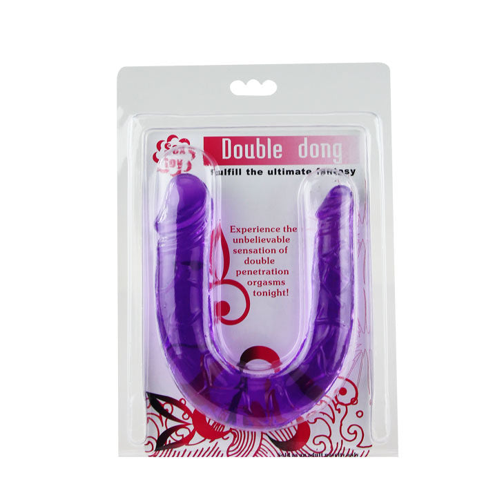 BAILE - FLEXIBLE LILAC JELLY DOUBLE DILDO