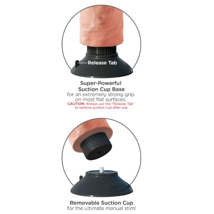 KING COCK - VIBRATEUR GODEMICHET 17,78 CM NATUREL