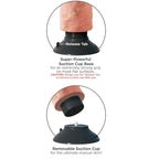 KING COCK - VIBRATEUR GODEMICHET 23 CM NATUREL