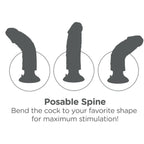 KING COCK - Gode vibrant marron de 25,5 cm avec testicules