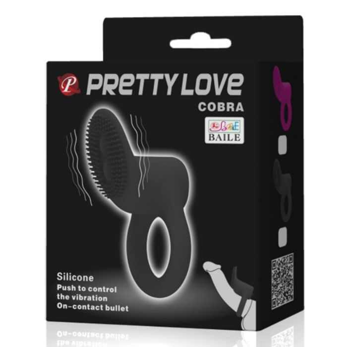 PRETTY LOVE - COBRA VIBRATING RING BLACK