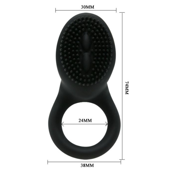 PRETTY LOVE - COBRA VIBRATING RING BLACK