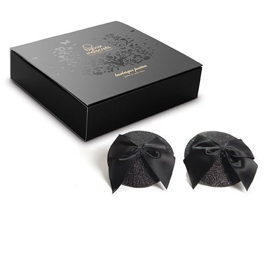 JEWELRY - SHINY BURLESQUE NIPPLE COVERS WITH BOW
