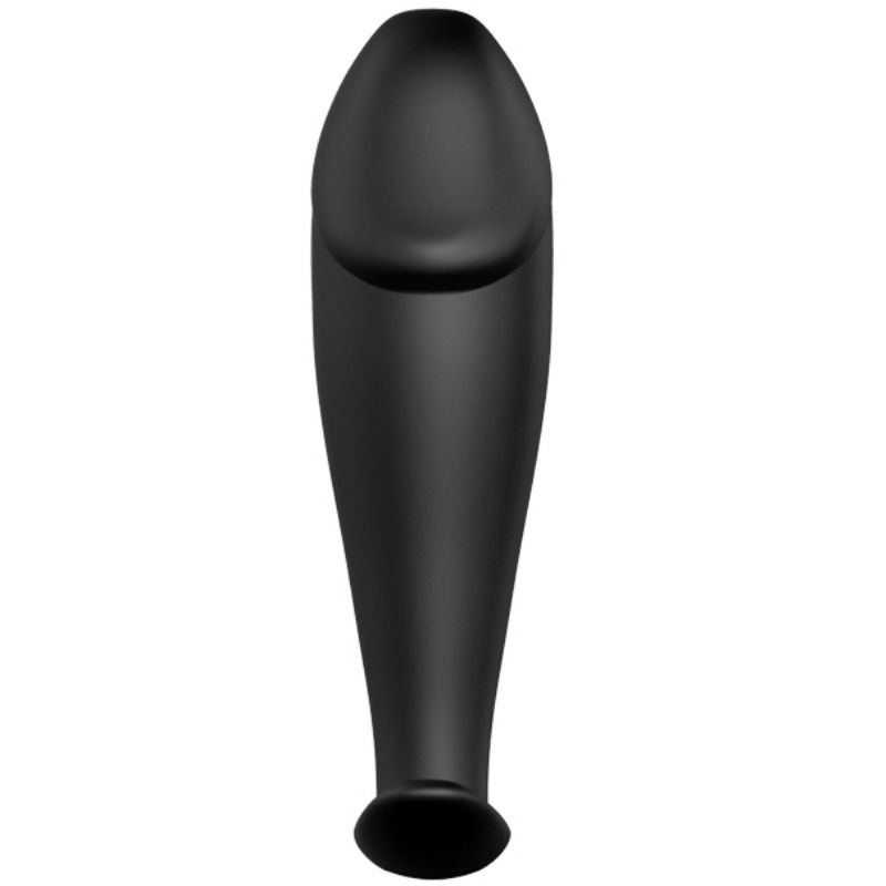 PRETTY LOVE - PENIS-SHAPED SILICONE BUTTER PLUG WITH 12 VIBRATION MODES, BLACK