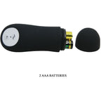 PRETTY LOVE - PENIS-SHAPED SILICONE BUTTER PLUG WITH 12 VIBRATION MODES, BLACK