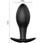 PRETTY LOVE - ANCHOR SILICONE BUTTER PLUG 12 VIBRATION MODES BLACK