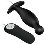 PRETTY LOVE - SILICONE BUTT PLUG 12 VIBRATION MODES BLACK