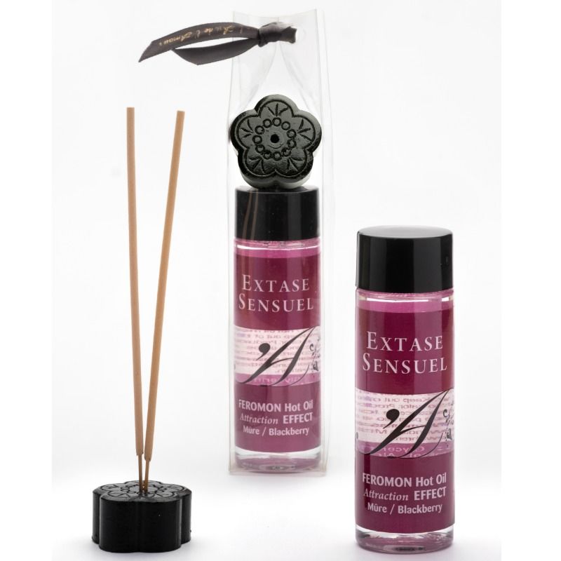 EXTASE SENSUAL - Huile de massage à effet chauffant aux phéromones de mûre 100 ml
