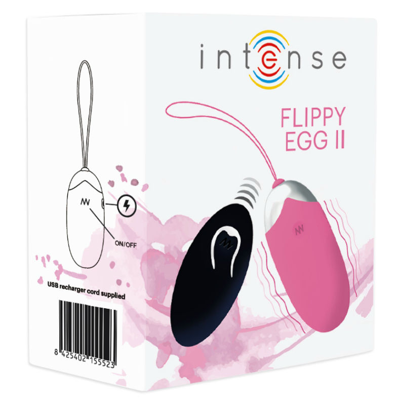 INTENSE - FLIPPY II VIBRATING EGG WITH PINK REMOTE CONTROL