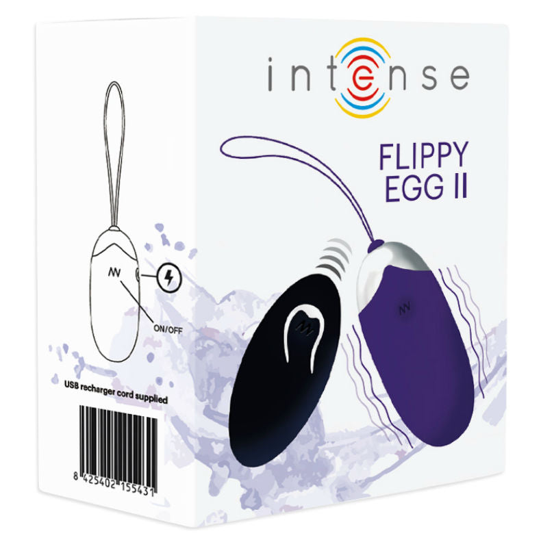 INTENSE - FLIPPY II VIBRATING EGG WITH PURPLE REMOTE CONTROL