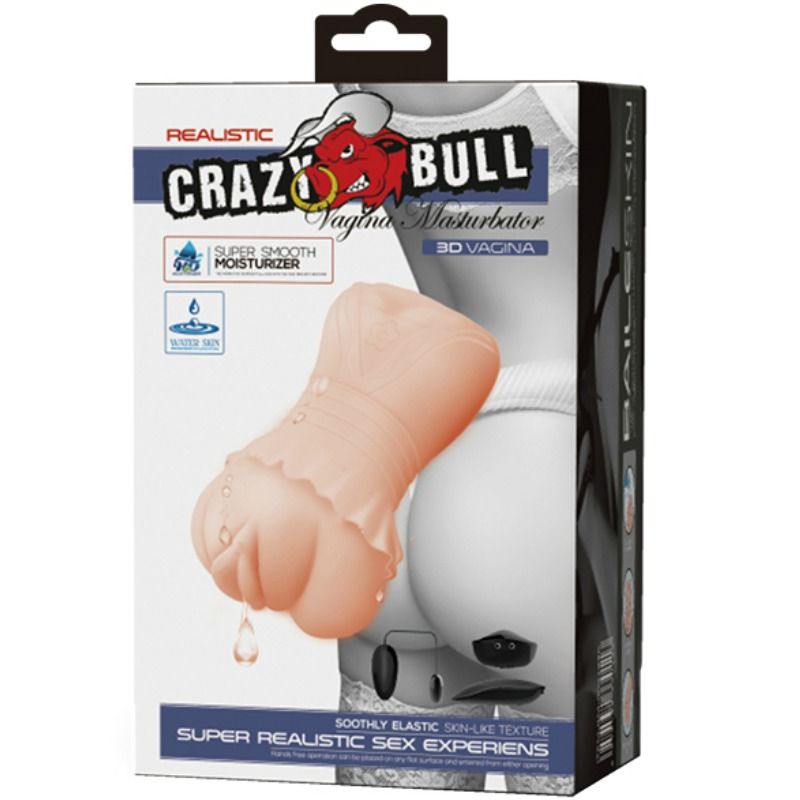 CRAZY BULL - MASTURBATEUR VAGINAL À EAU AVEC BALLES VIBRANTES