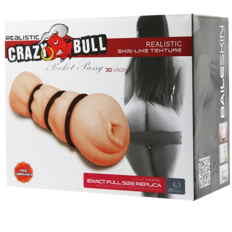 CRAZY BULL - MASTURBATEUR VAGINAL AVEC ANNEAUX