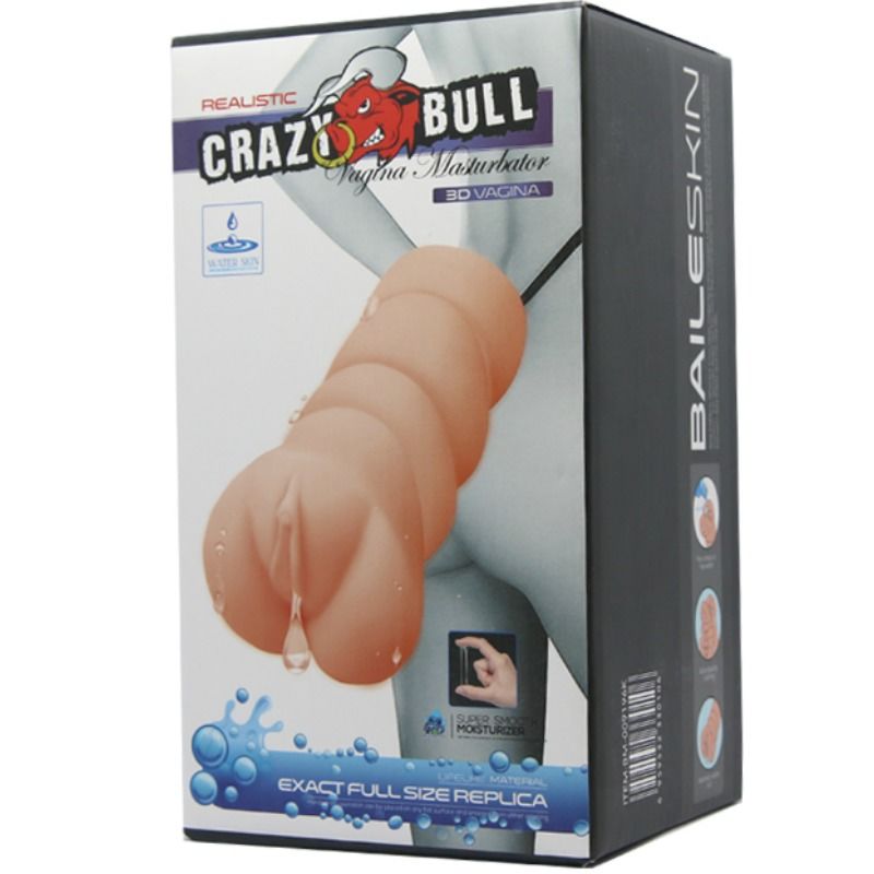 CRAZY BULL - MASTURBATEUR À PEAU AQUATIQUE MODÈLE VAGIN 3