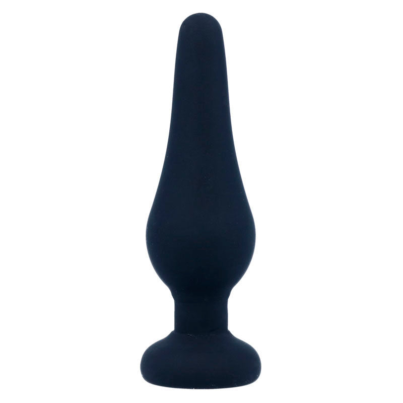 INTENSE - PIPO S BLACK SILICONE 9.8 CM BUTTER PLUG