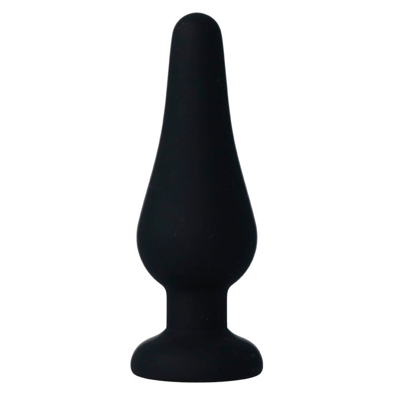 INTENSE - PIPO M BLACK SILICONE ANAL PLUG 11 CM