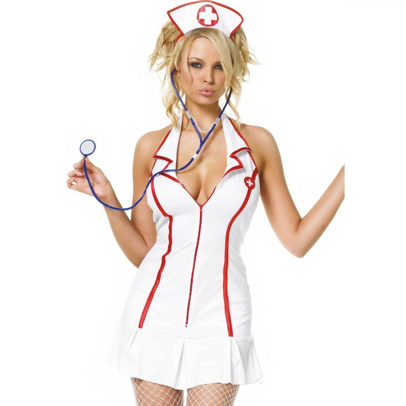 LEG AVENUE - COSTUMES L LEG AVENUE CHIEF NURSE OUTFIT - 3-PIECE SET SIZE S/M