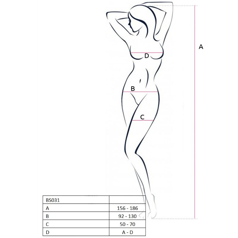PASSION - BODYSTOCKING BLANC FEMME BS031 TAILLE UNIQUE