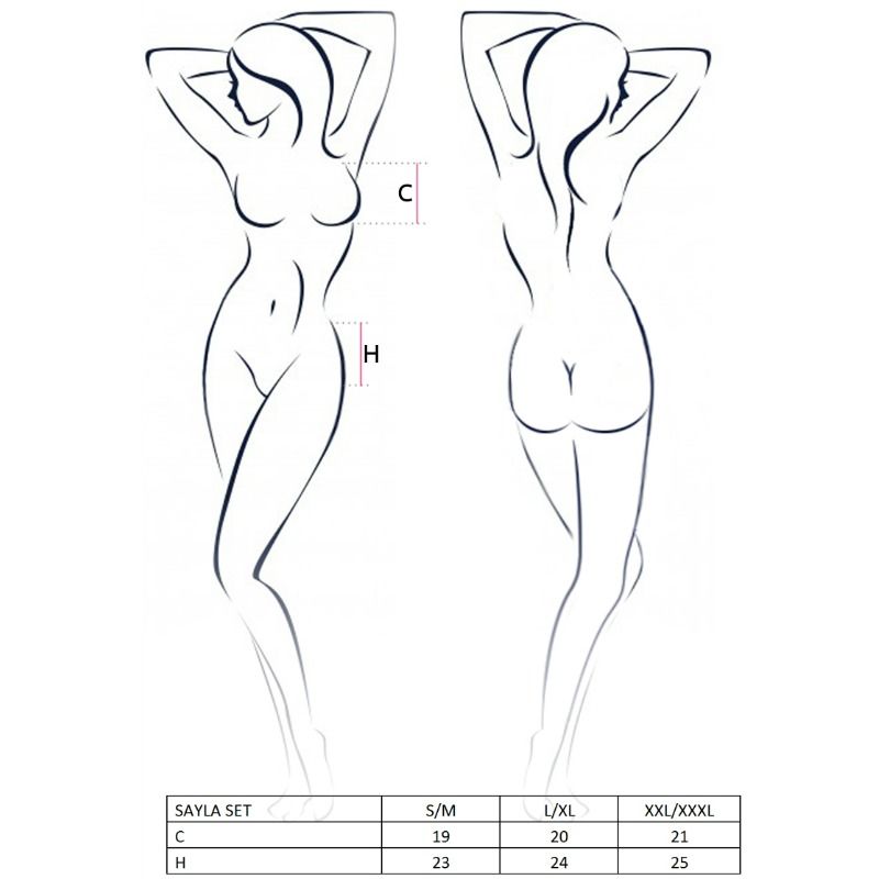 PASSION - WOMEN'S SAYLA BLACK SET SIZE S/M