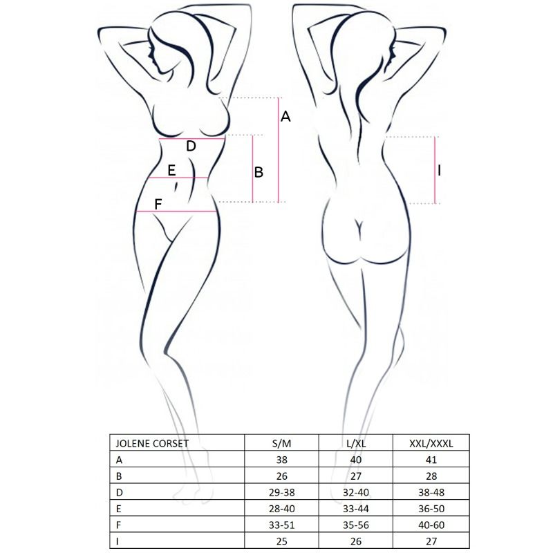 PASSION - WOMAN JOLENE CORSETTO NERO TAGLIA S/M