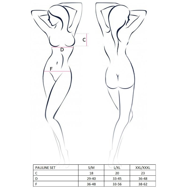 PASSION - WOMEN'S PAULINE 3-PIECE SET SIZE S/M