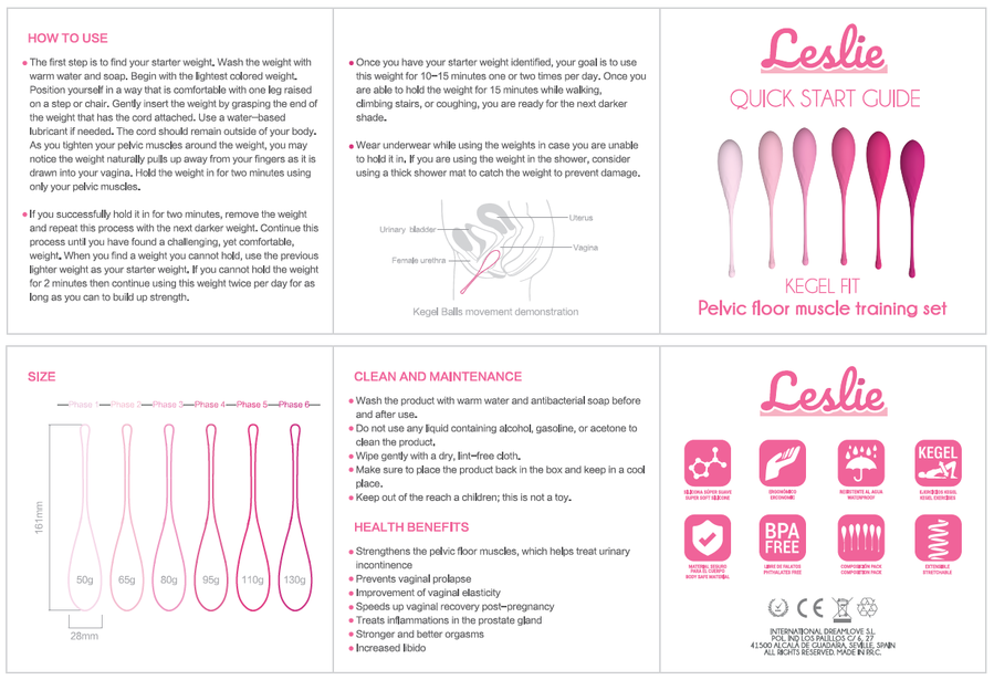 LESLIE - KEGEL FIT 6-PIECE PELVIC MUSCLE TRAINING SET