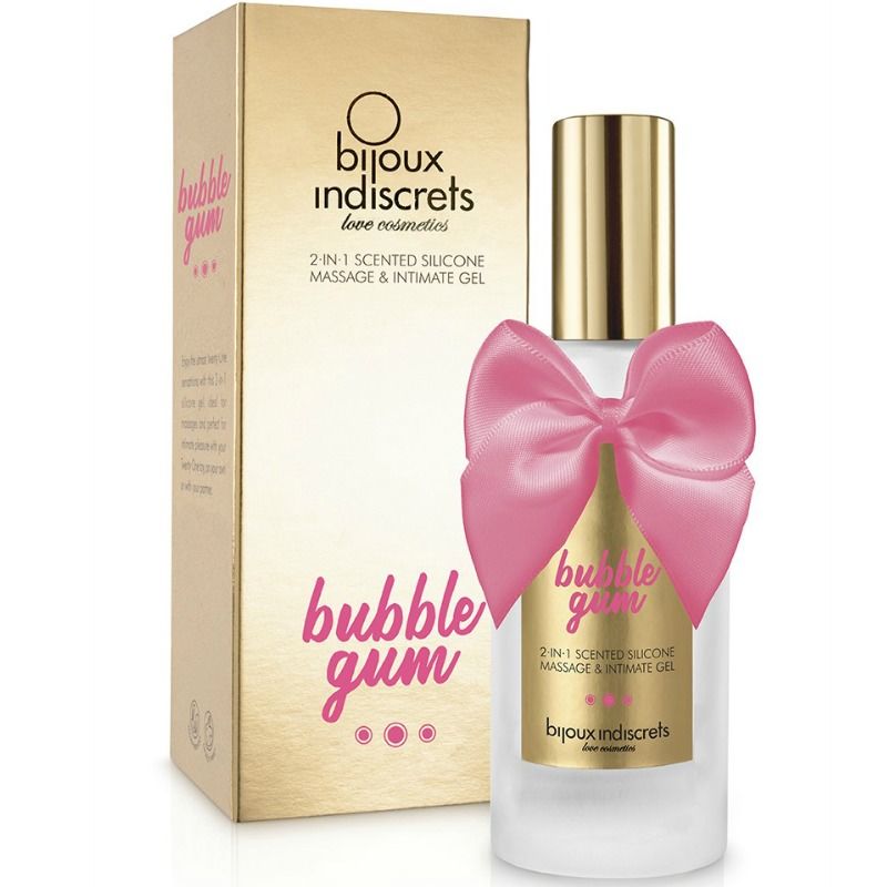BIJOUX - GEL SILICONE BUBBLE GUM 2 EN 1 À LA FRAISE 100 ML