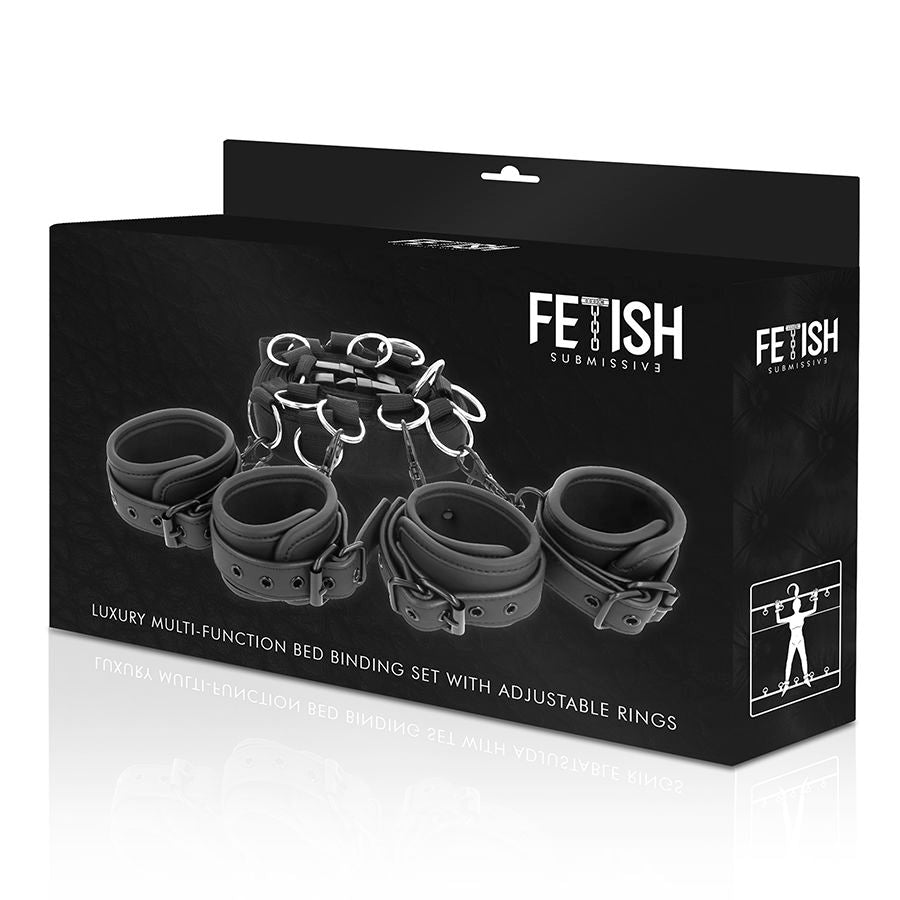 FETISH SUBMISSIVE - BED TIE SET WITH NOPRENE LINING
