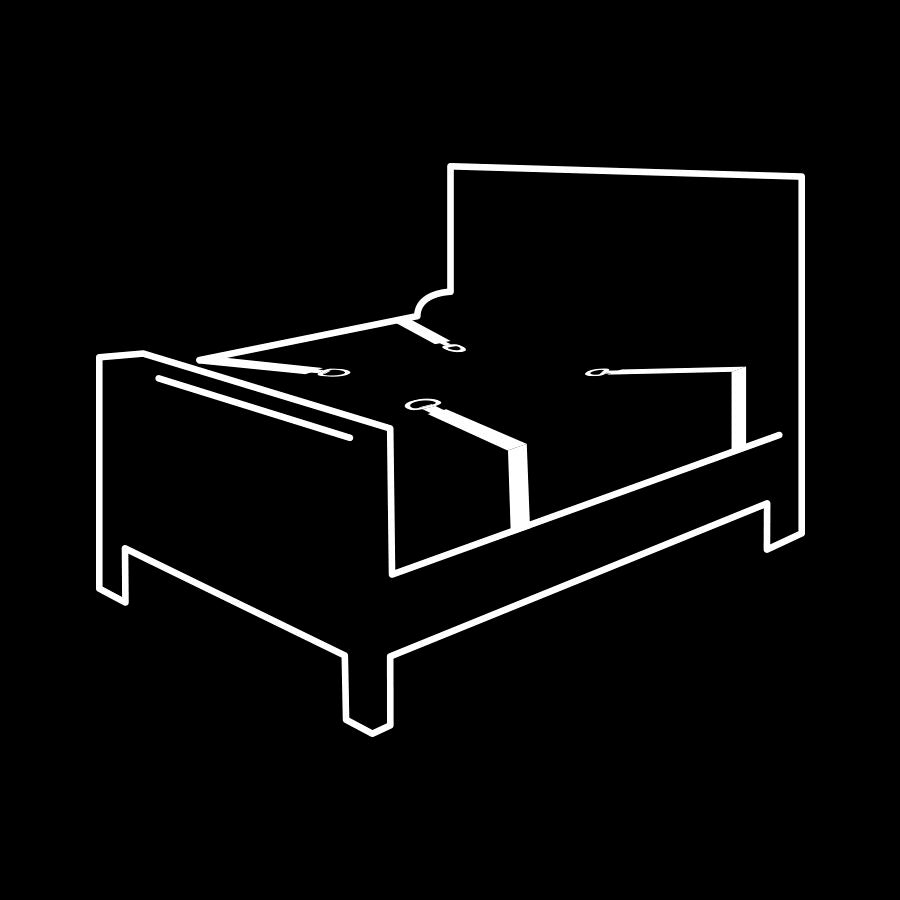 Fétichiste soumise - Ensemble menottes et cravate avec doublure en NOPRÈS