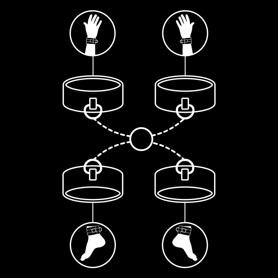 FETISH SUBMISSIVE - NOPRENE-LINED HAND AND ANKLE CUFF SET