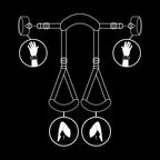 FETISH SUBMISSIVE - OPEN LEGGED POSITION WITH HANDCUFFS, NOPRENE LINING