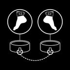 FETISH SUBMISSIVE - POLSINI ALLA CAVIGLIA IN PELLE VEGANA CON FODERA IN NOPRENE