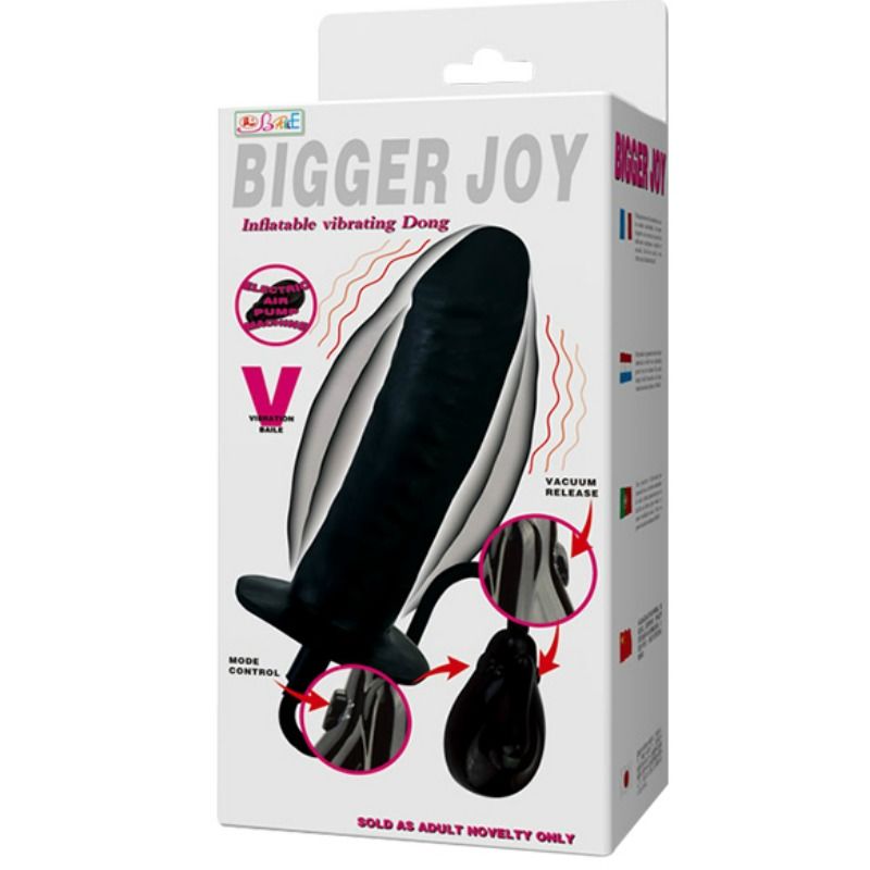 BAILE - GODEMICHET GONFLABLE BIGGER JOY DE 16 CM AVEC VIBRATION