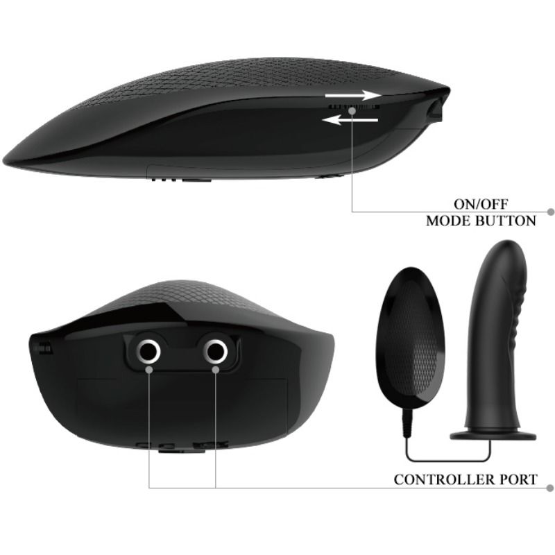 JOLI AMOUR - ABBASBAILEA LOVE MYRON STRAP-ON AVEC VIBRATION ET GODEMICHET CREUX