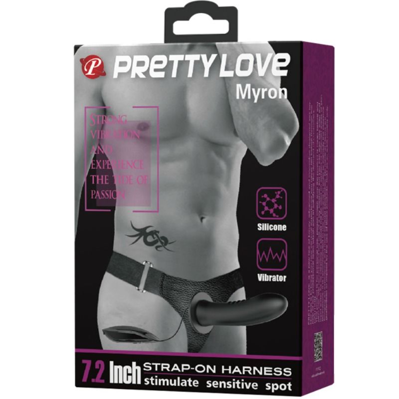 JOLI AMOUR - ABBASBAILEA LOVE MYRON STRAP-ON AVEC VIBRATION ET GODEMICHET CREUX