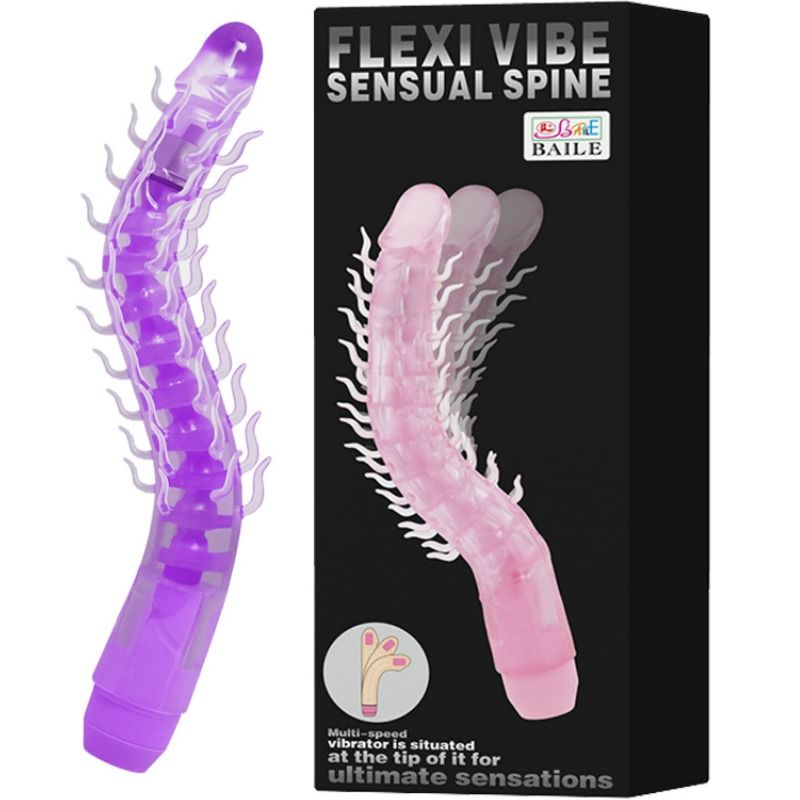 BAILE - GODEMICHET VIBRANT FLEXIBLE SENSUAL SPINE FLEXI VIBE LILAS 23,5 CM