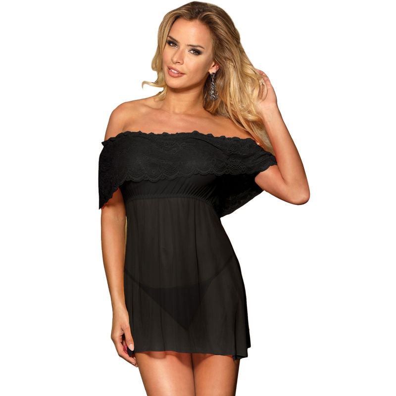 SUBBLIME - ROBE COURTE + STRING NOIR S/M
