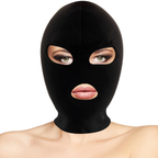 MASQUE DE SOUMISSION BDSM DARKNESS AVEC BOUCHE ET YEUX NOIRS